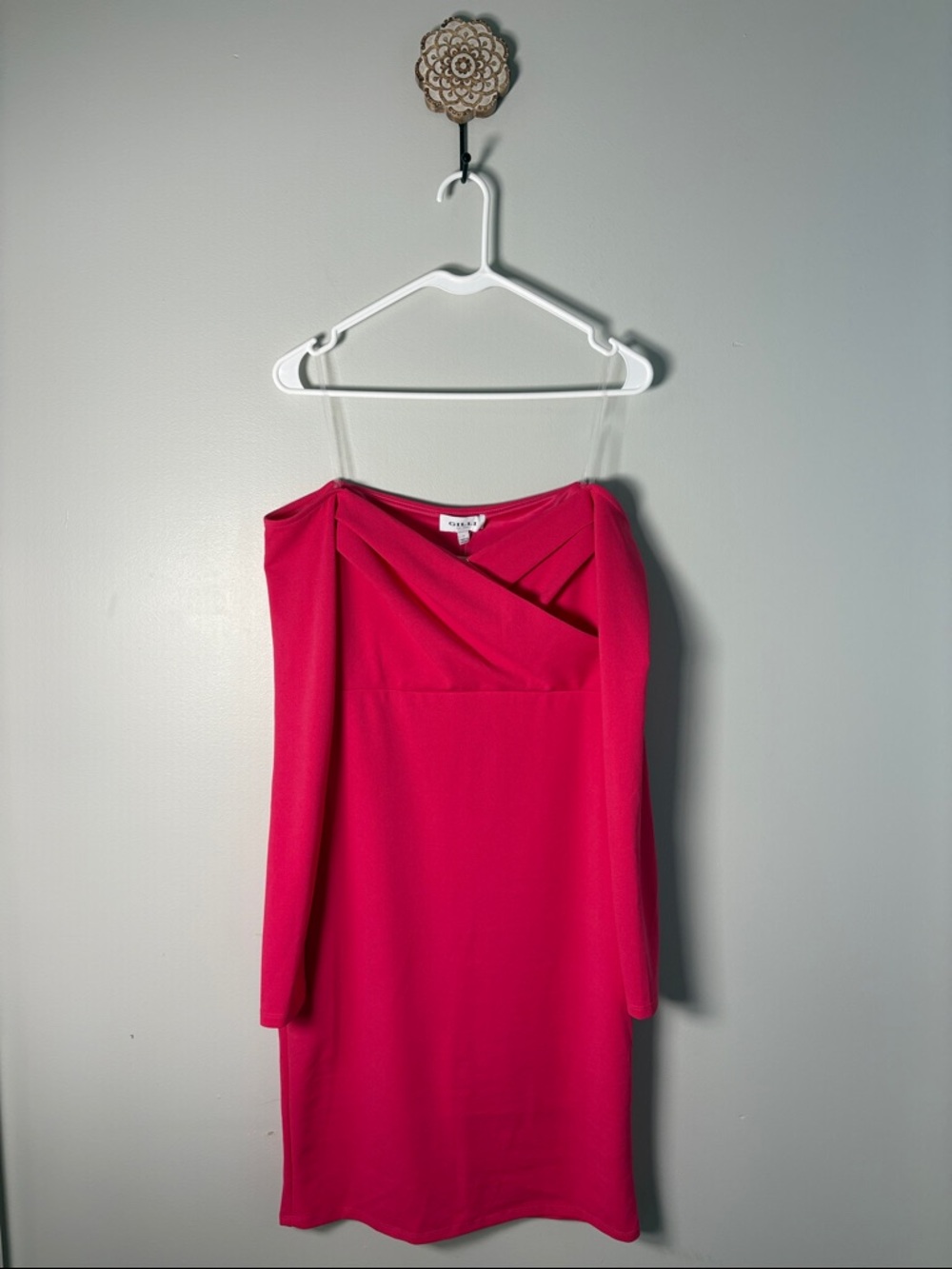 Gilli Hot Pink Long Sleeve Dress